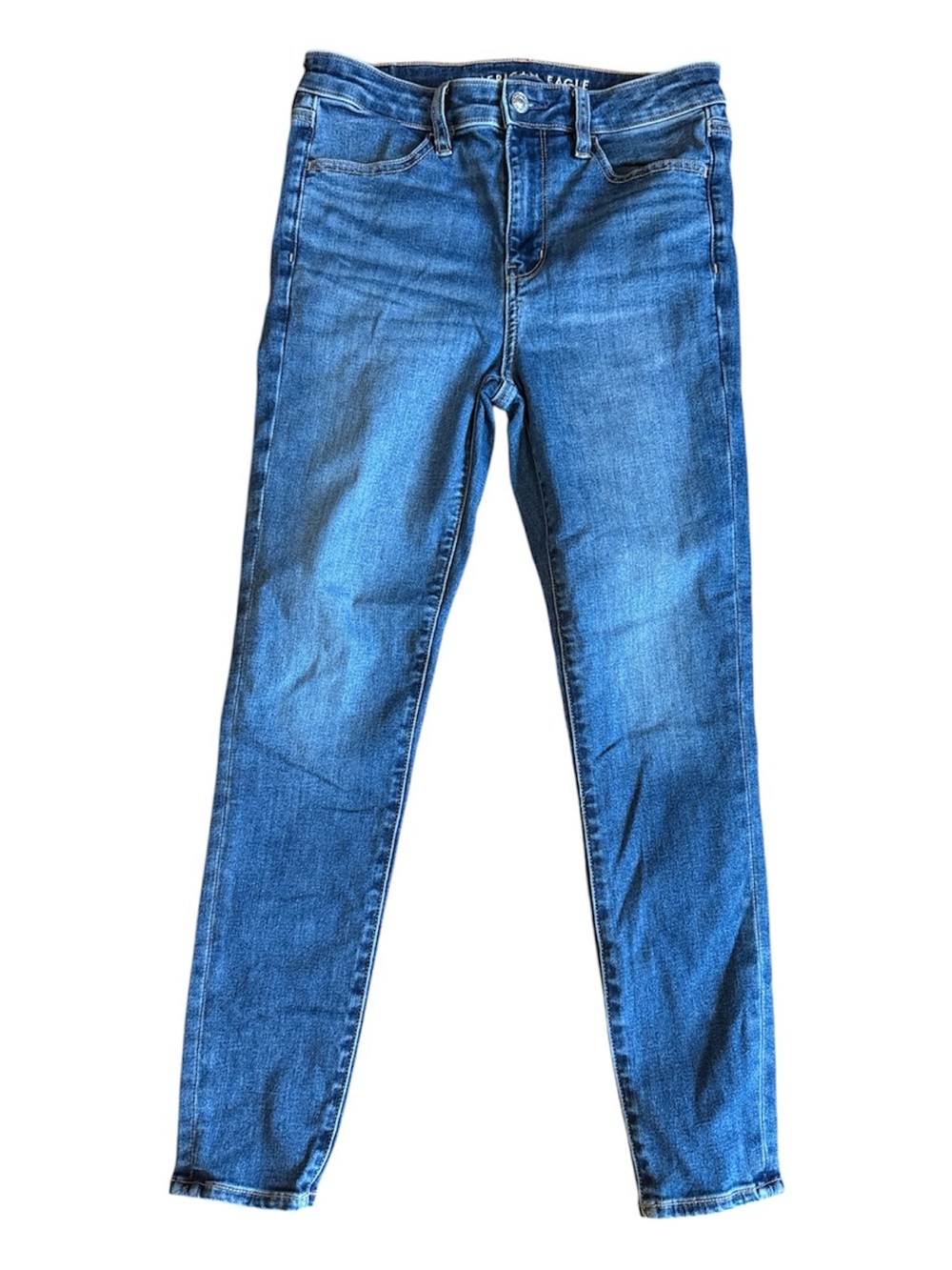 American Eagle Outfitters High Rise Jegging in Medium Blue Wash size 8 Short